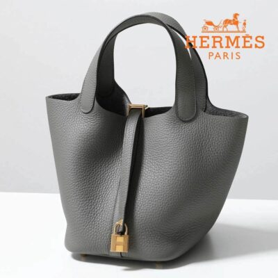 エルメス ピコタン PICOTIN LOCK PM 18  ダークグレー H056289CC